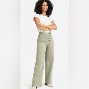 Everlane Lightweight Button-fly wide leg chino pants